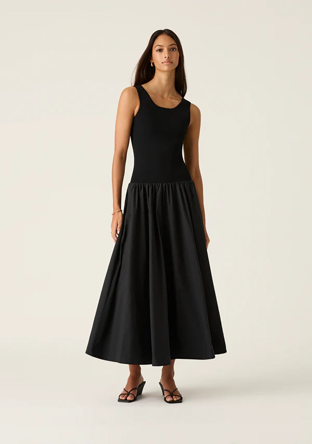 MOS THE LABEL | SOPHIA MIDI DRESS - BLACK