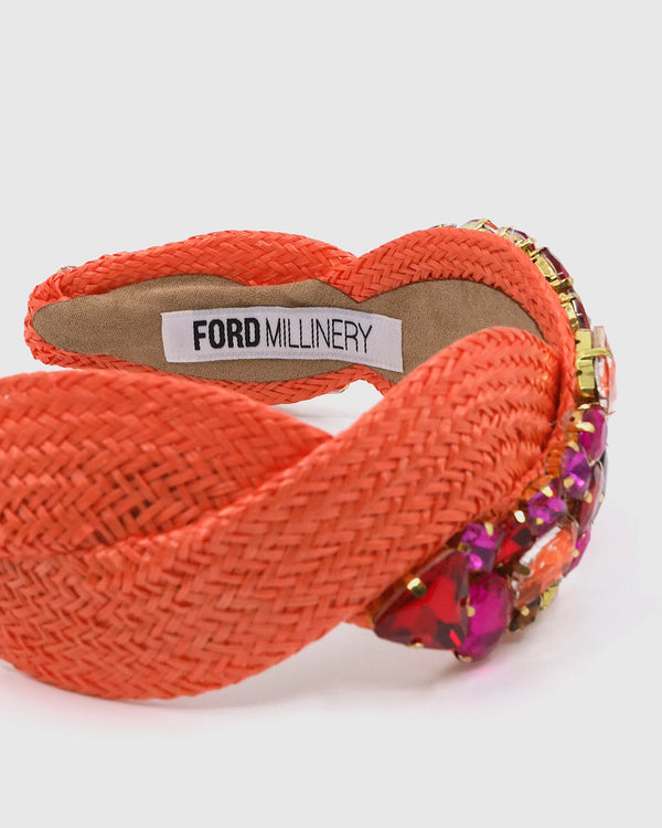 FORD MILLINERY | SUNNA HEADBAND - ORANGE