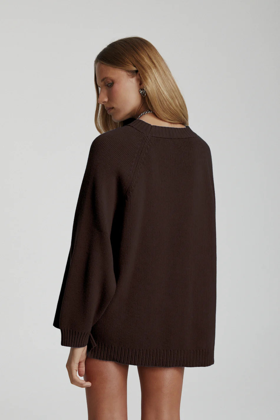 Summi Summi Oversized Knit Sweater/Chestnut