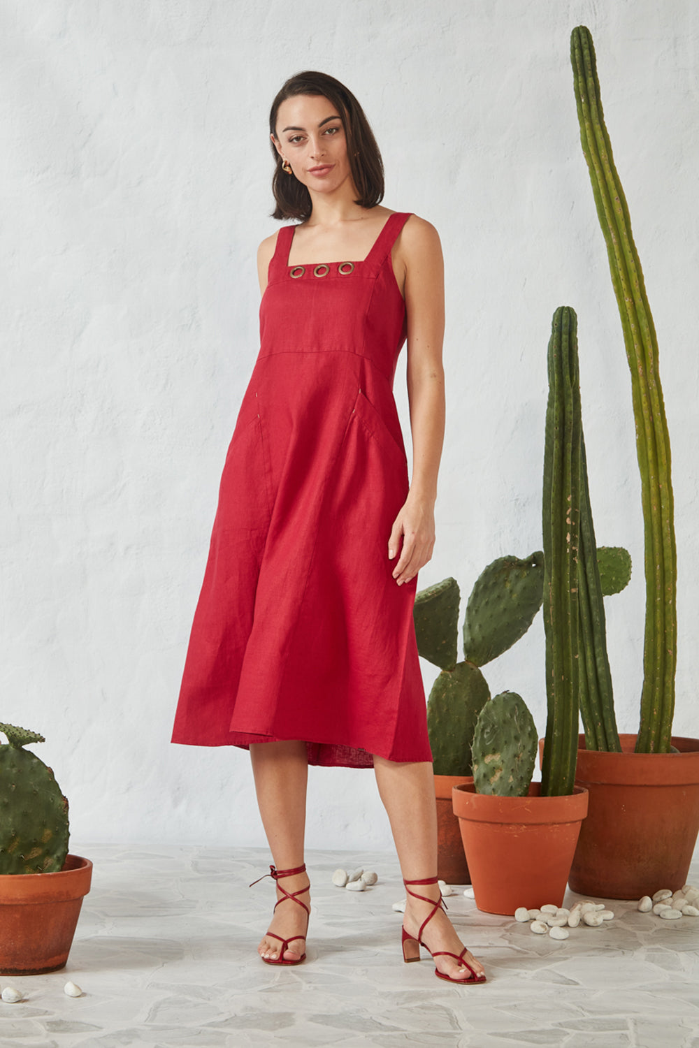 VERGE | VIVIAN DRESS - RASPBERRY