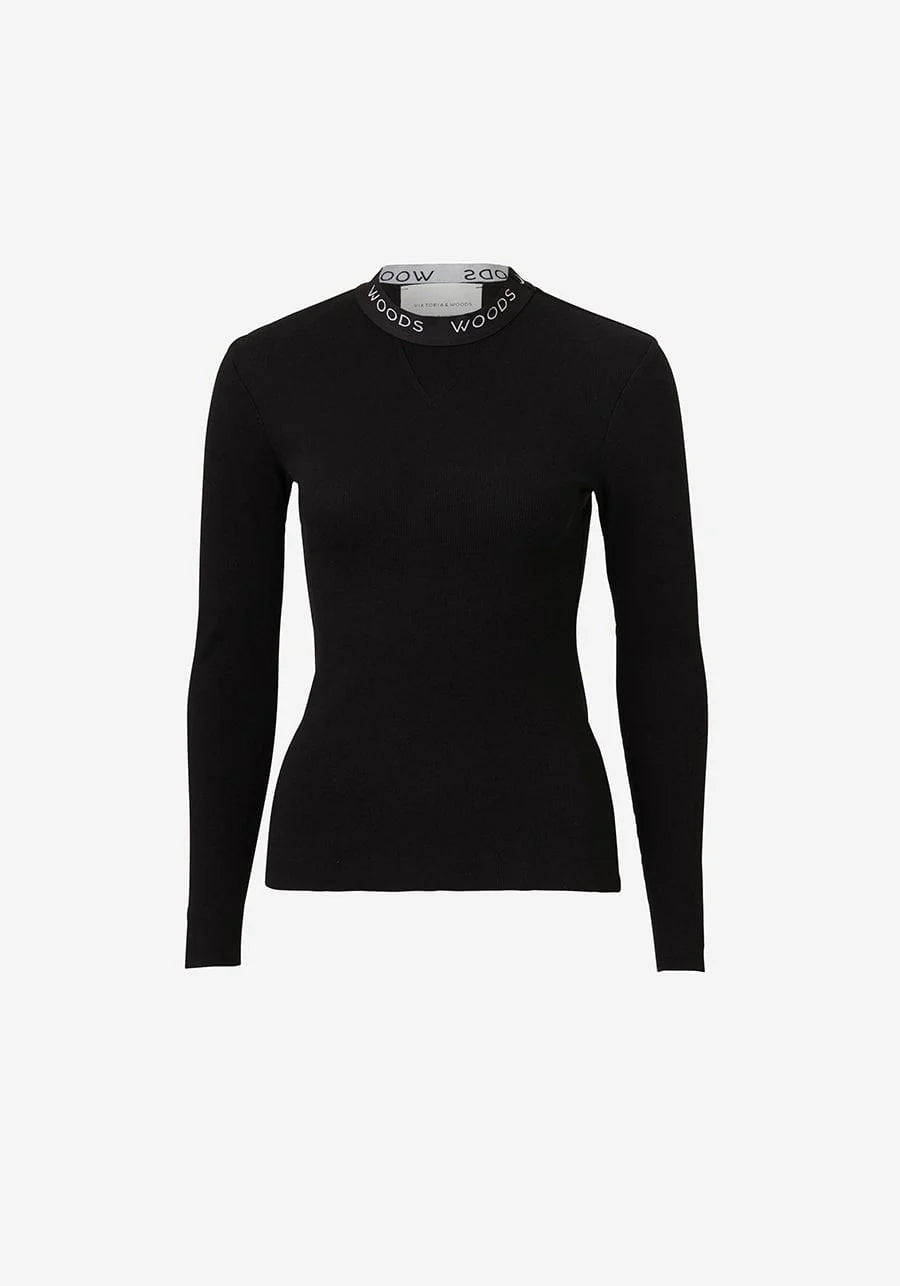 VIKTORIA & WOODS | Woods Rib Longsleeve Tee Black