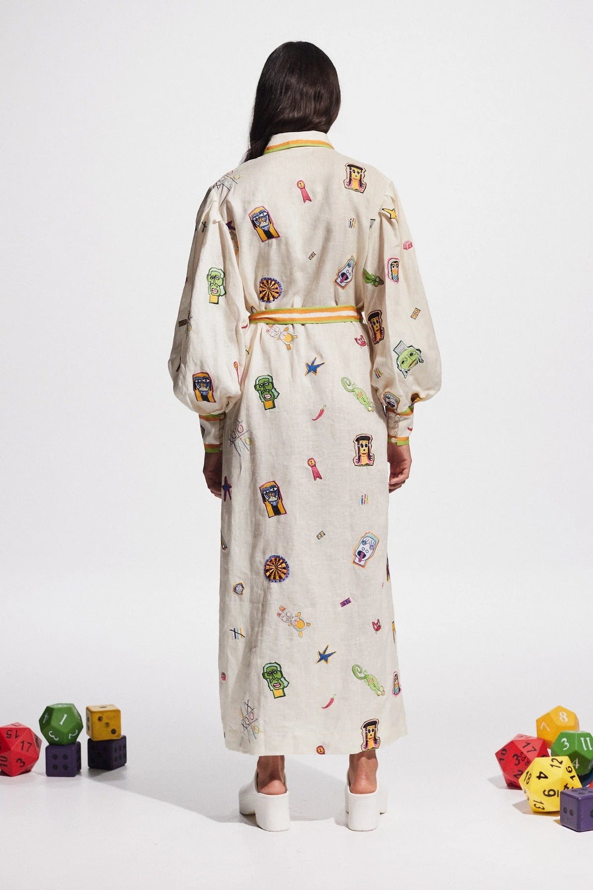 Alemais Checkers Embroided Shirtdress