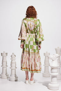 ALEMAIS | CHECKMATE SILK SHIRTDRESS