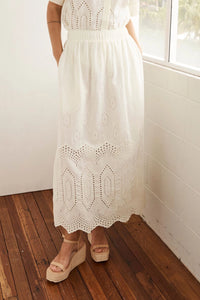 ZOE KRATZMANN | FOND SKIRT | CREAM BRODERIE