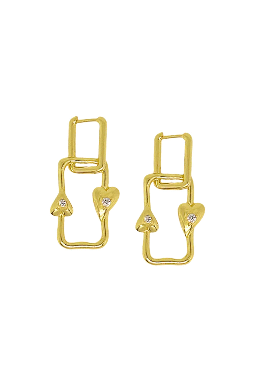 Mountain & Moon | Olivia Earrings - Gold & White