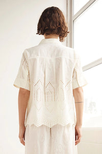 ZOE KRATZMANN | PIXEL TOP | CREAM BRODERIE